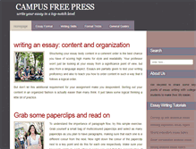 Tablet Screenshot of campusfreepress.com